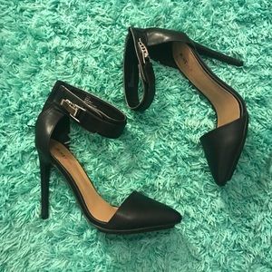 Black Ankle Strap Heel